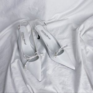 White sling-backs. Size 6.